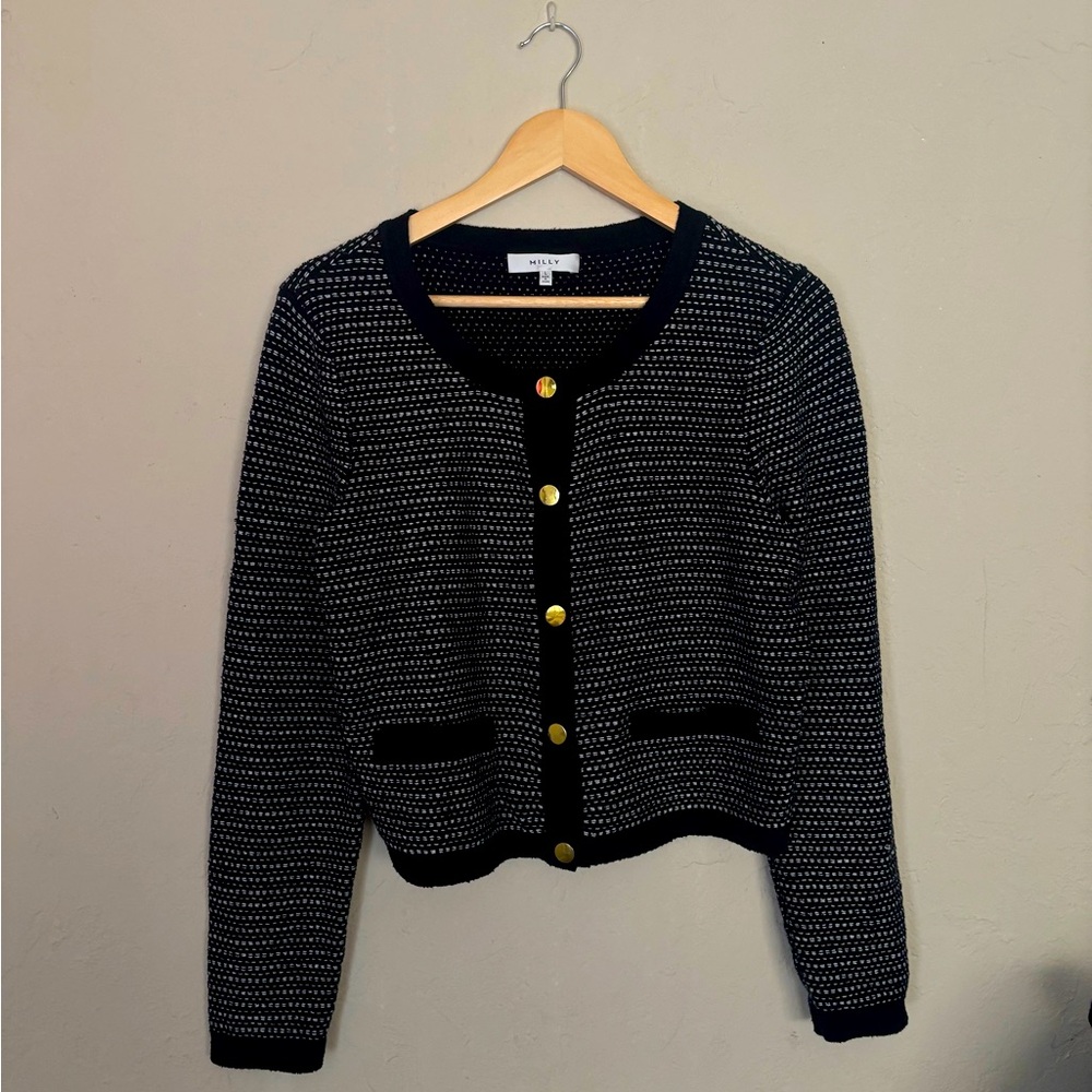 MILLY TWEED CARDIGAN